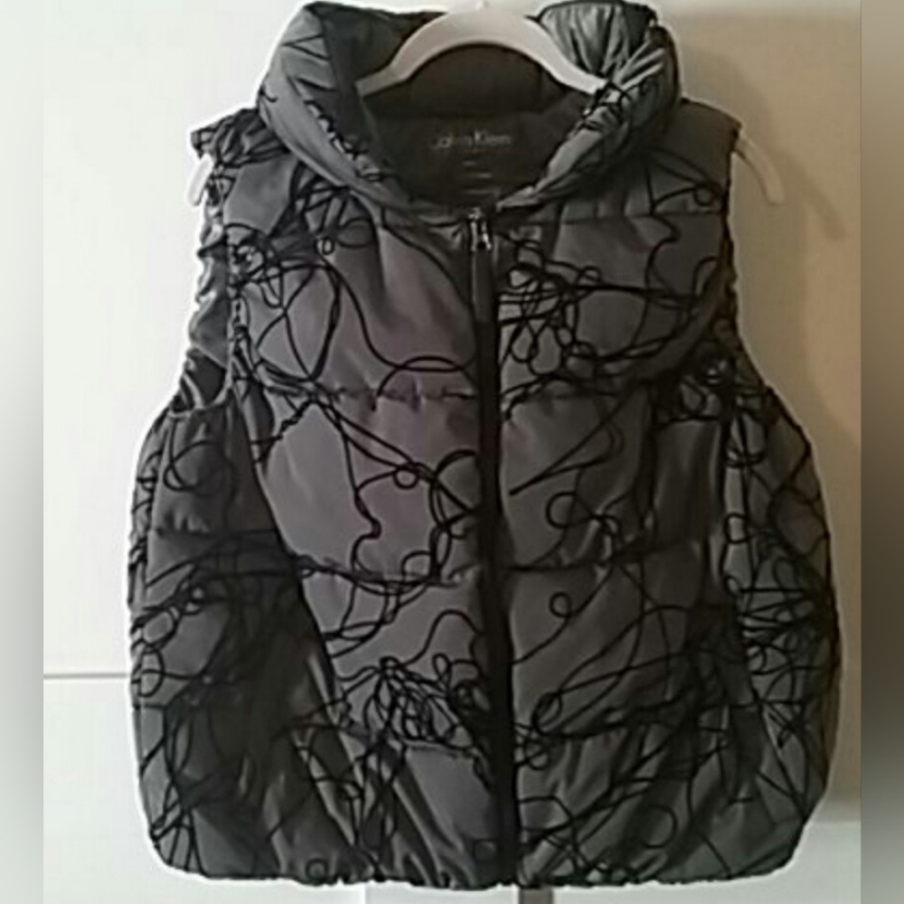 Calvin Klein XS Puffer Vest Zipper Hood